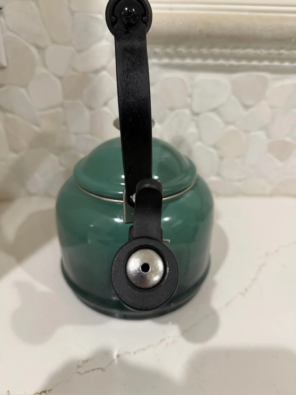 Le Creuset Green Enamel Stovetop Whistling Tea Demi Kettle